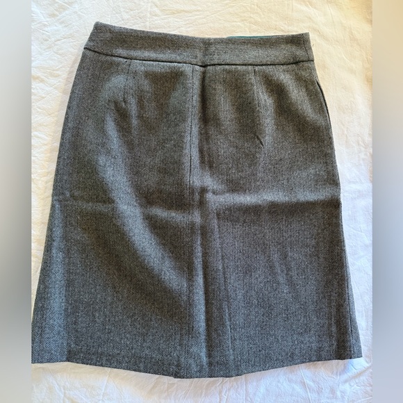 J. Crew Wool Tweed Front pleat skirt Size 2 - Picture 2 of 12